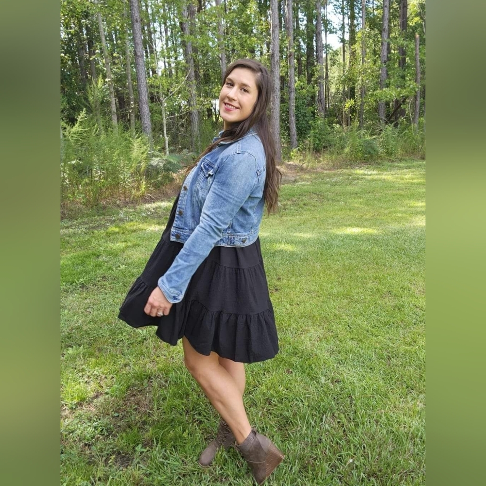 Black Ruffled Dress - Picture 2 of 12